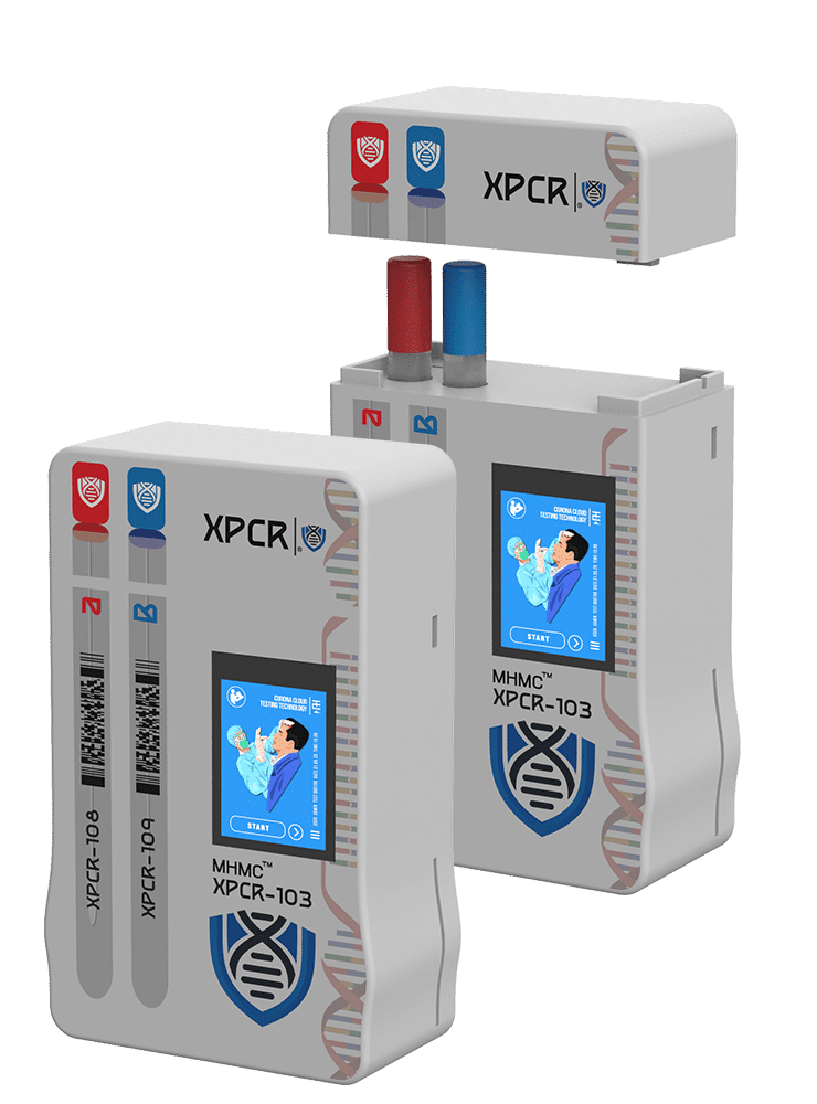 Original XPCR-103AG product image showing the screen and sample holders